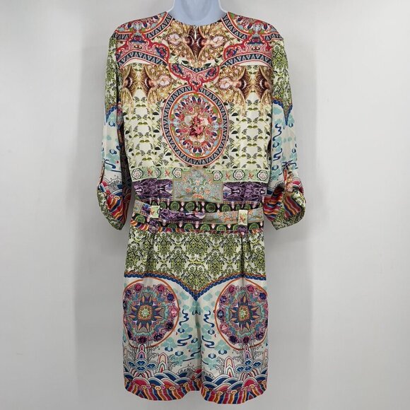 KAS Designs Boho Print Belted Romper – Size M - Picture 5 of 12